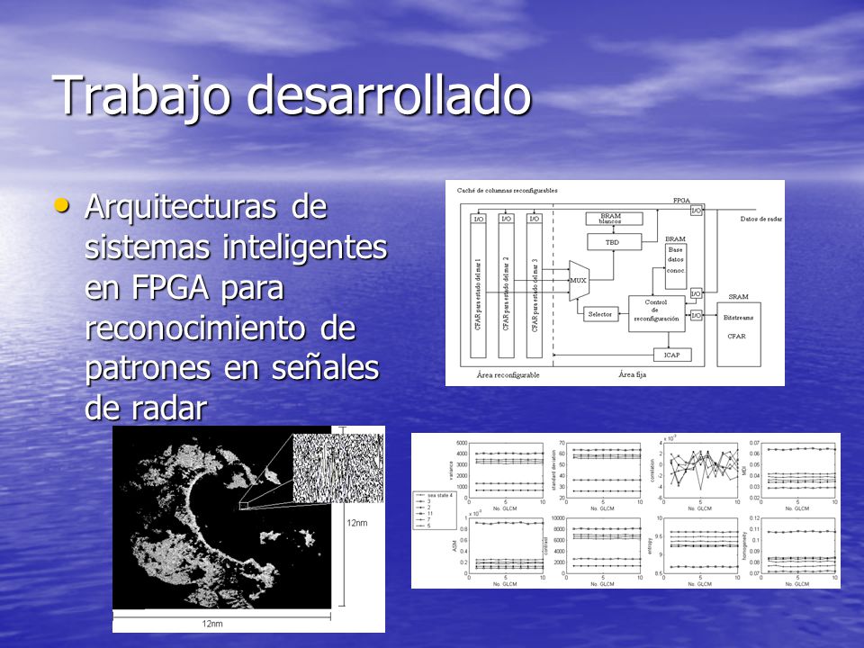 Trabajo desarrollado Arquitecturas de sistemas inteligentes en FPGA para reconocimiento de patrones en señales de radar.