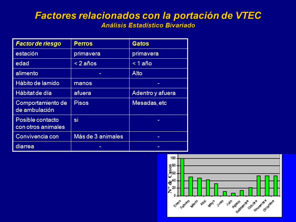 Factores relacionados con la portación de VTEC Análisis Estadístico Bivariado