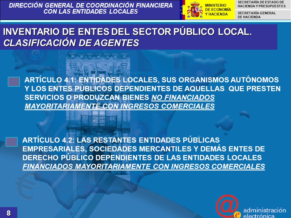 INVENTARIO DE ENTES DEL SECTOR PÚBLICO LOCAL. CLASIFICACIÓN DE AGENTES