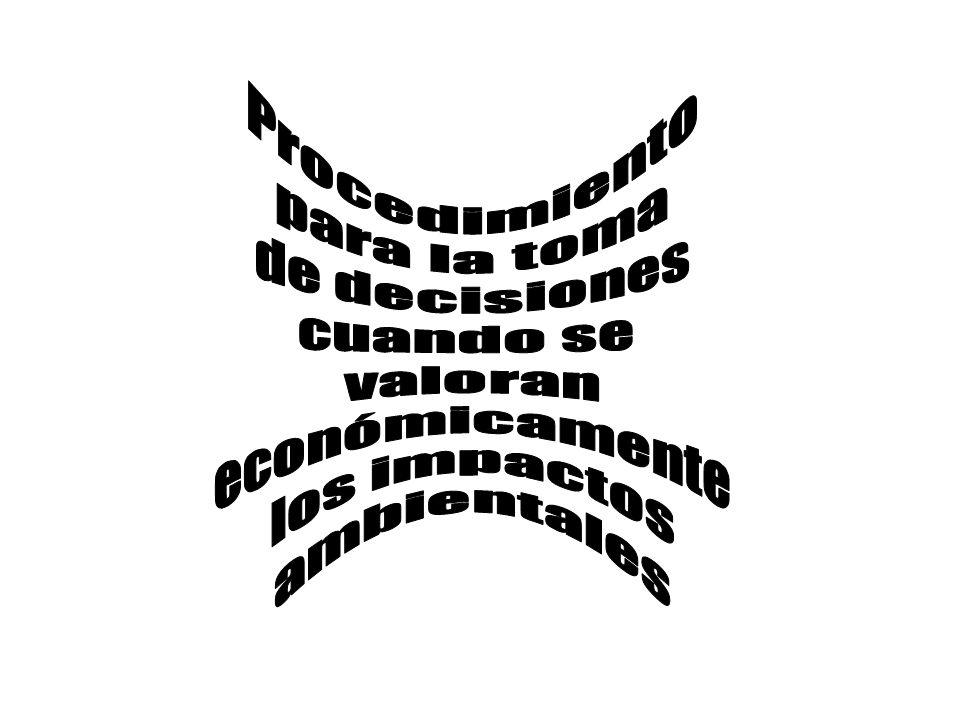 Procedimiento para la toma de decisiones cuando se valoran económicamente los impactos ambientales