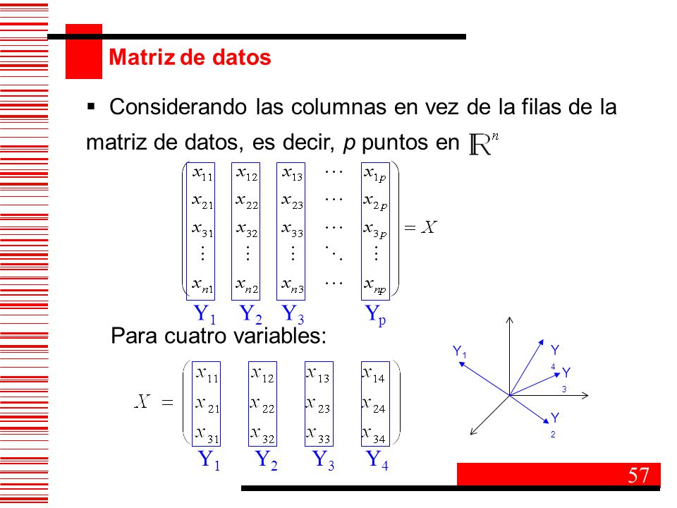 Considerando las columnas en vez de la filas de la