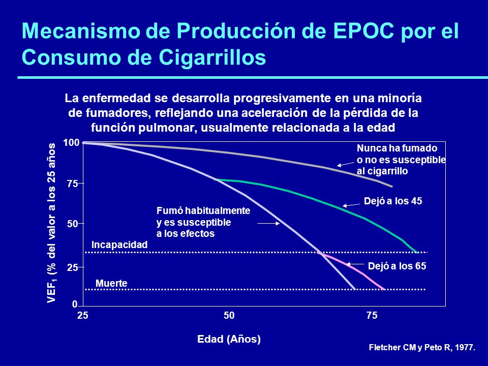 Mecanismo de Producción de EPOC por el Consumo de Cigarrillos