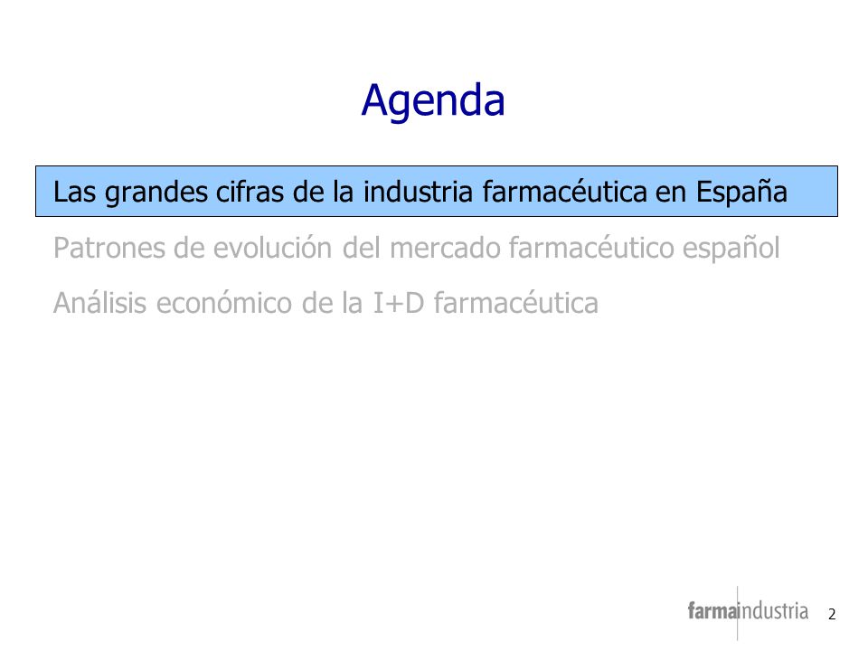 Agenda Las grandes cifras de la industria farmacéutica en España
