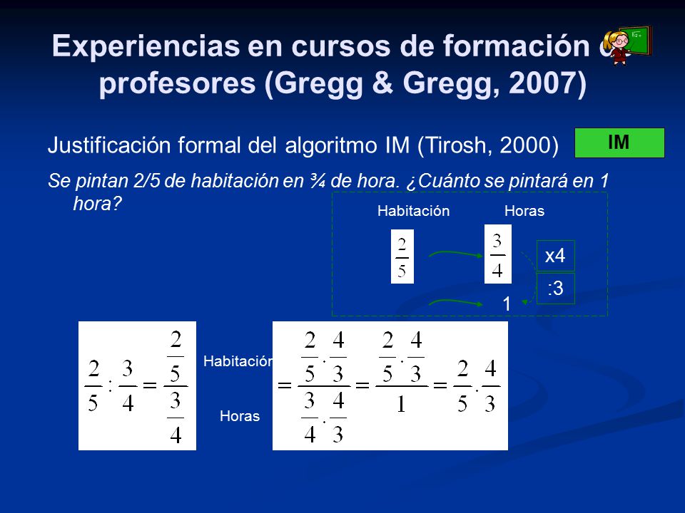 Experiencias en cursos de formación de profesores (Gregg & Gregg, 2007)