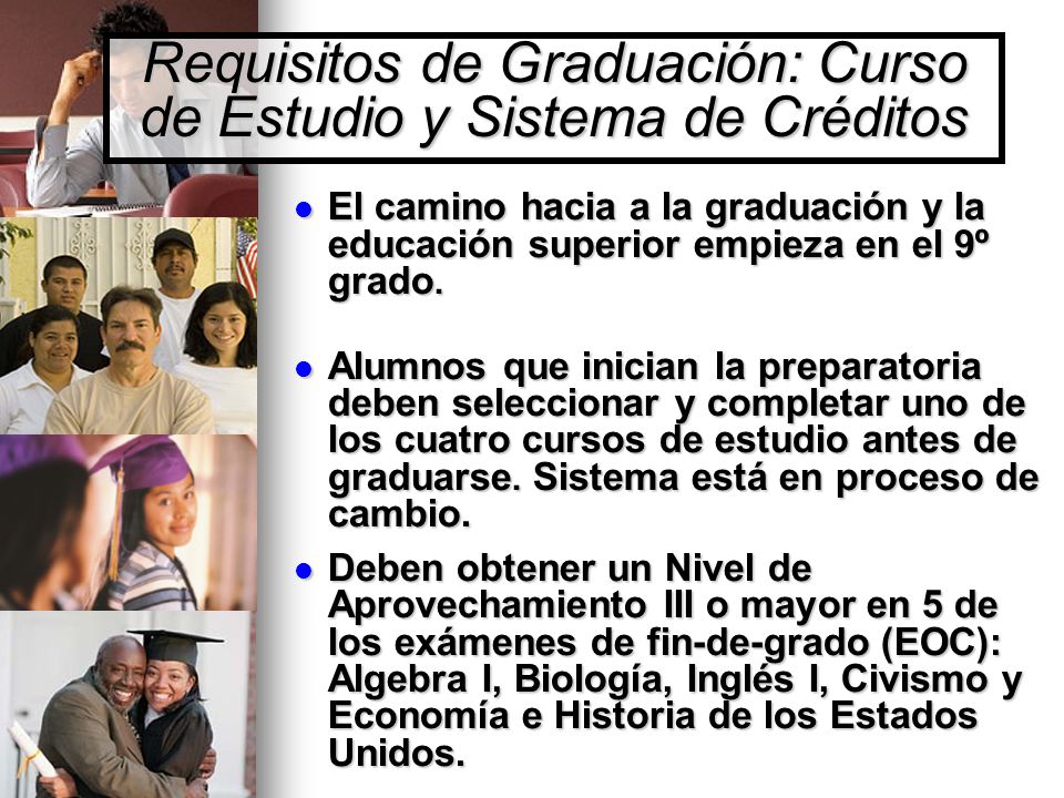 Requisitos de Graduación: Curso de Estudio y Sistema de Créditos