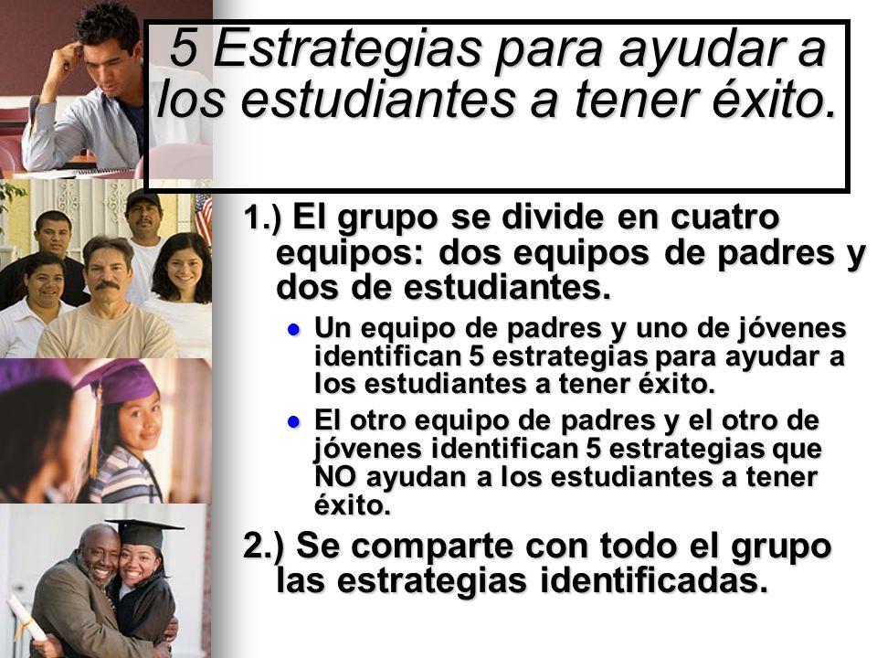 5 Estrategias para ayudar a los estudiantes a tener éxito.
