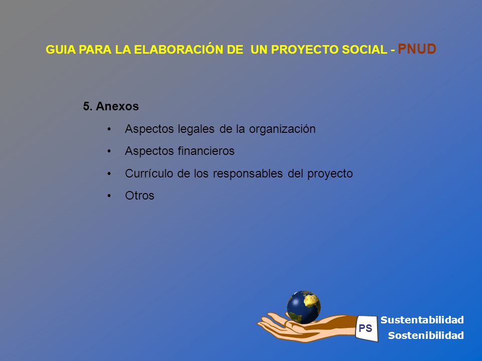 GUIA PARA LA ELABORACIÓN DE UN PROYECTO SOCIAL - PNUD