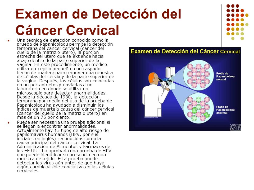 Examen de Detección del Cáncer Cervical