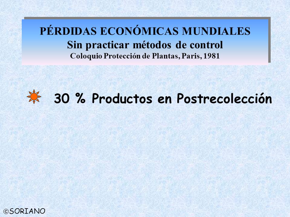 30 % Productos en Postrecolección