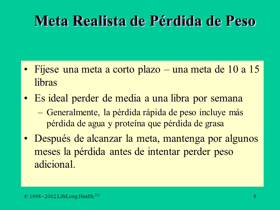 Meta Realista de Pérdida de Peso