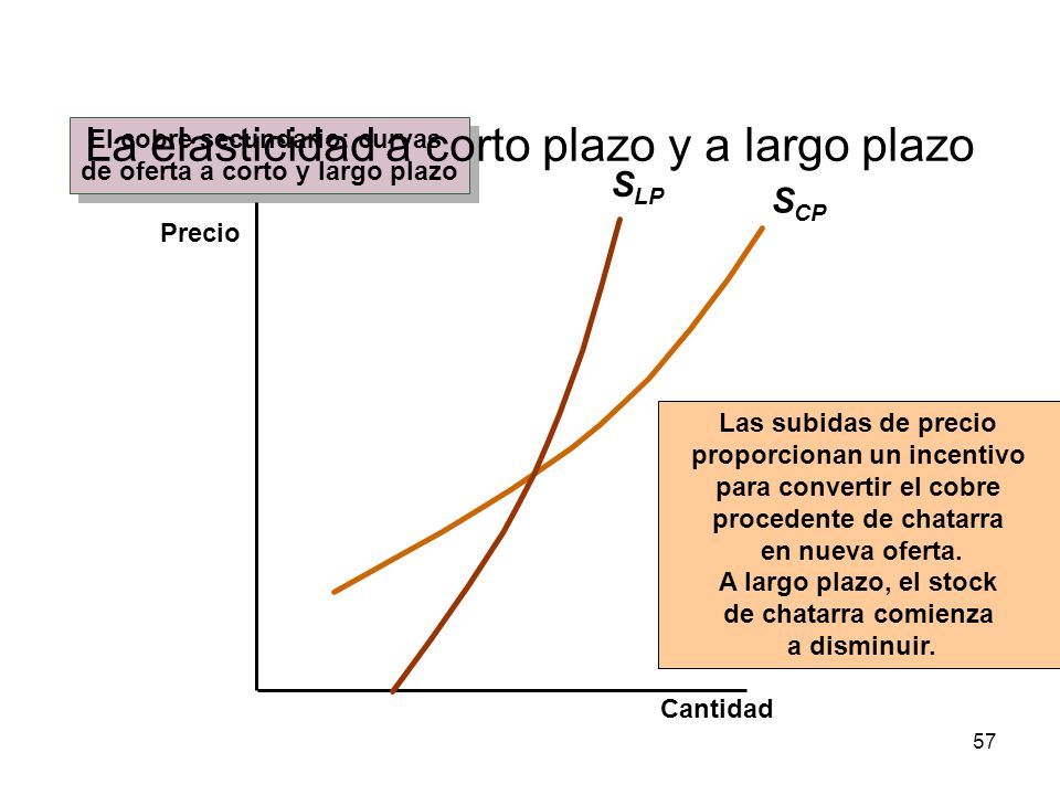 La elasticidad a corto plazo y a largo plazo