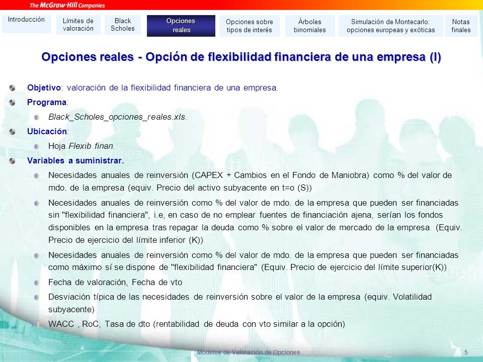 Opciones reales - Opción de flexibilidad financiera de una empresa (I)