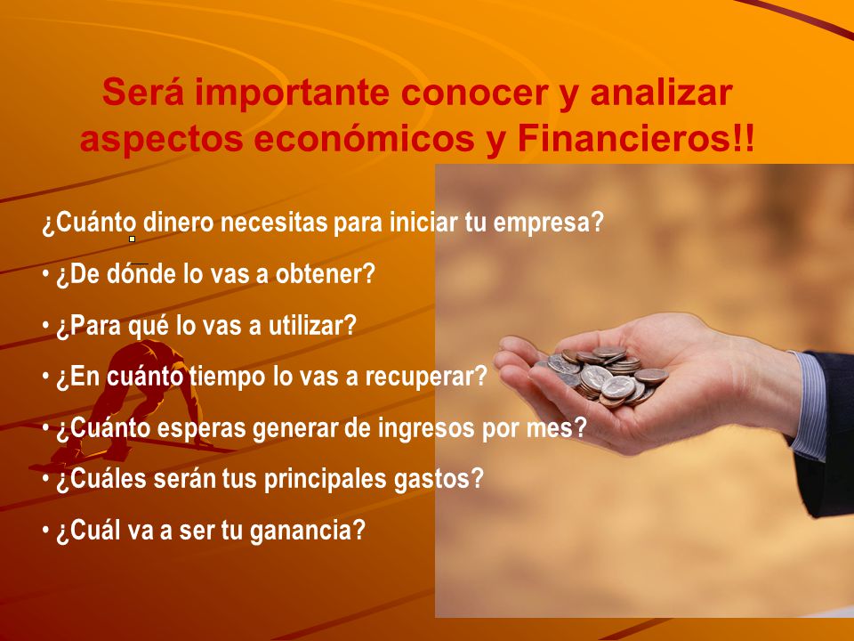 Será importante conocer y analizar aspectos económicos y Financieros!!