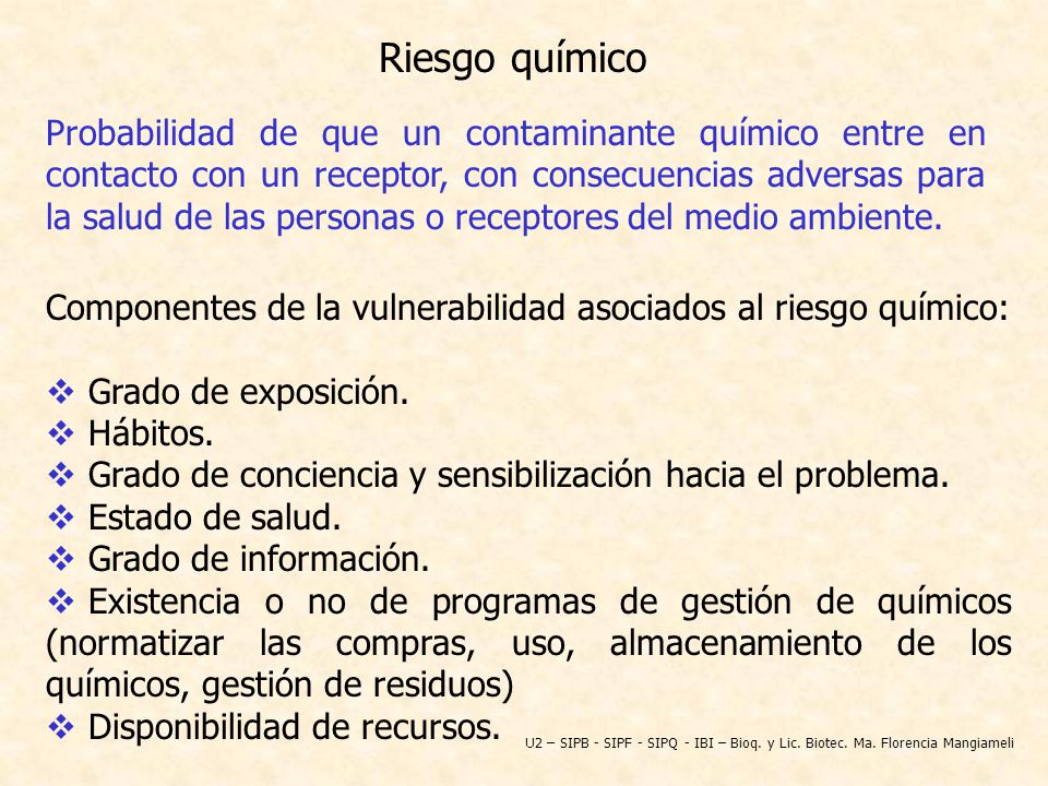 Riesgo químico
