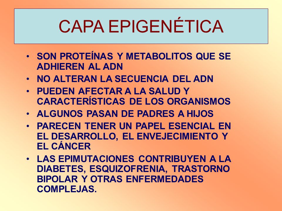 CAPA EPIGENÉTICA SON PROTEÍNAS Y METABOLITOS QUE SE ADHIEREN AL ADN