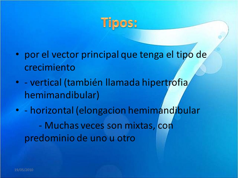 Tipos: por el vector principal que tenga el tipo de crecimiento