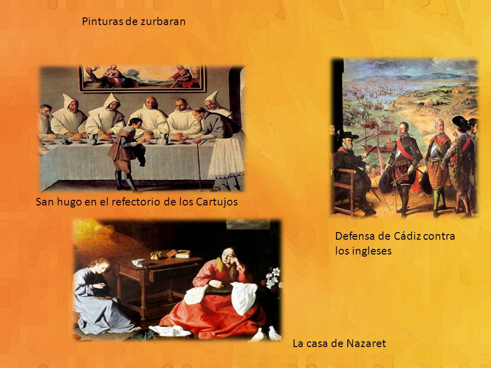 Pinturas de zurbaran San hugo en el refectorio de los Cartujos. Defensa de Cádiz contra los ingleses.