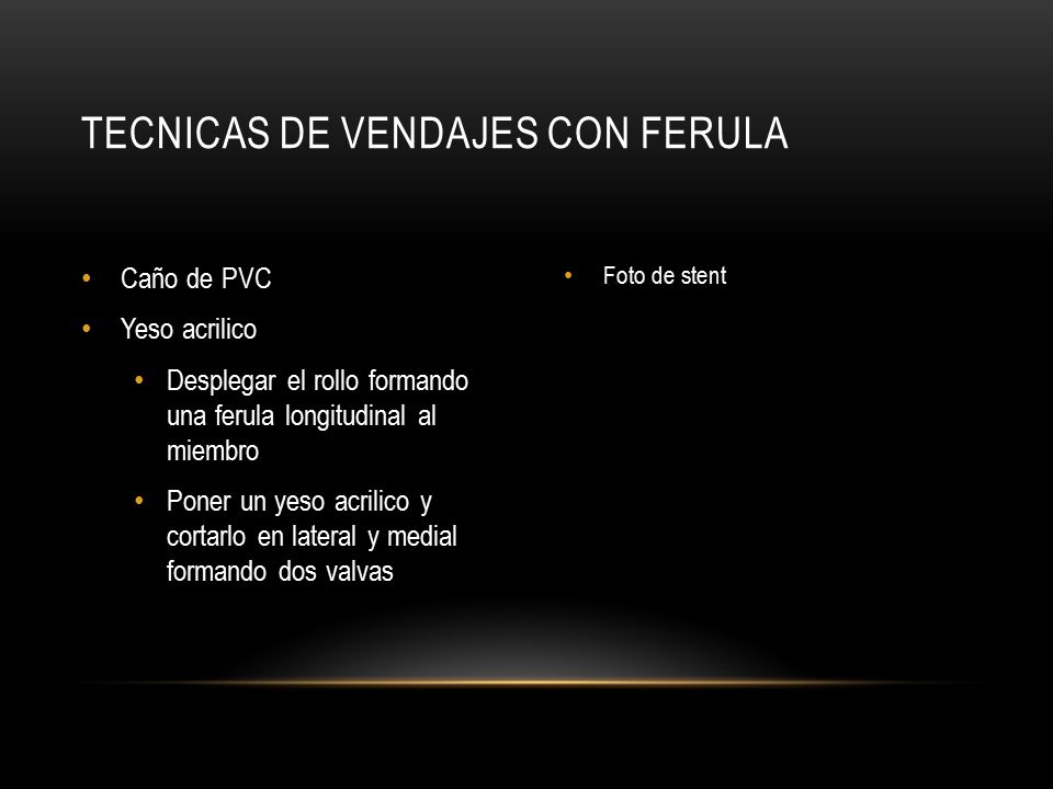 Tecnicas de vendajes con ferula