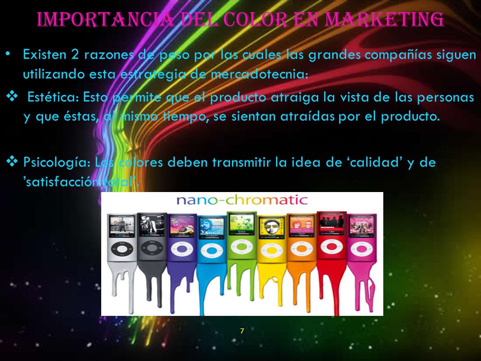 Importancia del color en marketing