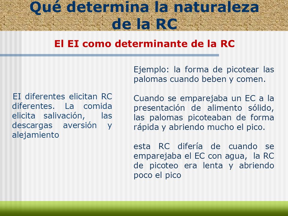 Qué determina la naturaleza de la RC El EI como determinante de la RC