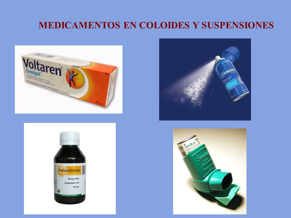 MEDICAMENTOS EN COLOIDES Y SUSPENSIONES