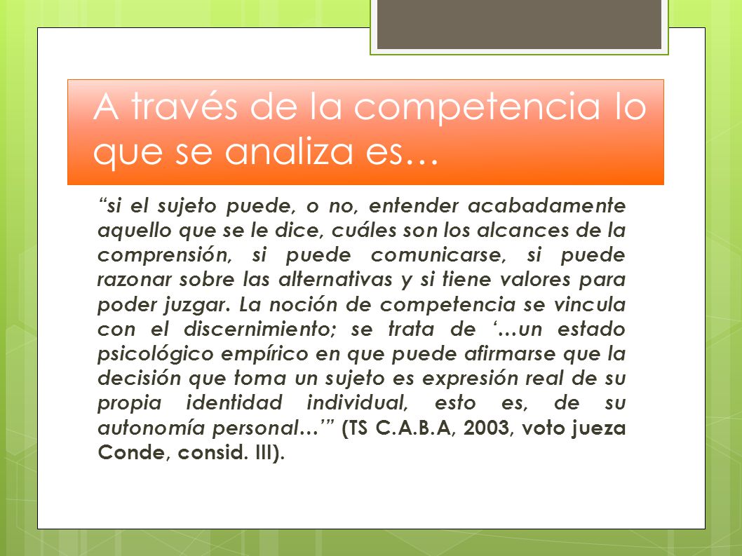 A través de la competencia lo que se analiza es…