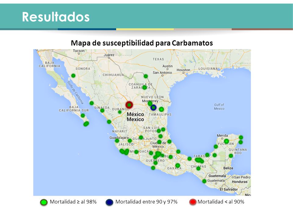 Mapa de susceptibilidad para Carbamatos