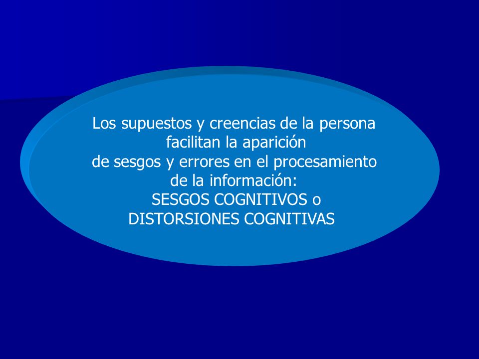 Los supuestos y creencias de la persona facilitan la aparición