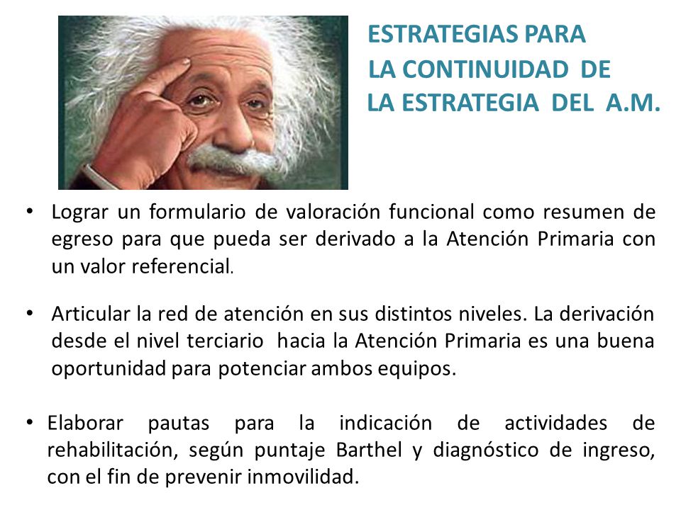 ESTRATEGIAS PARA LA CONTINUIDAD DE N LA ESTRATEGIA DEL A.M.