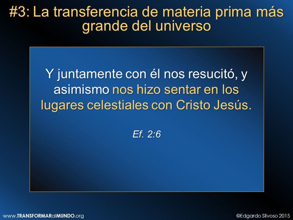 #3: La transferencia de materia prima más grande del universo