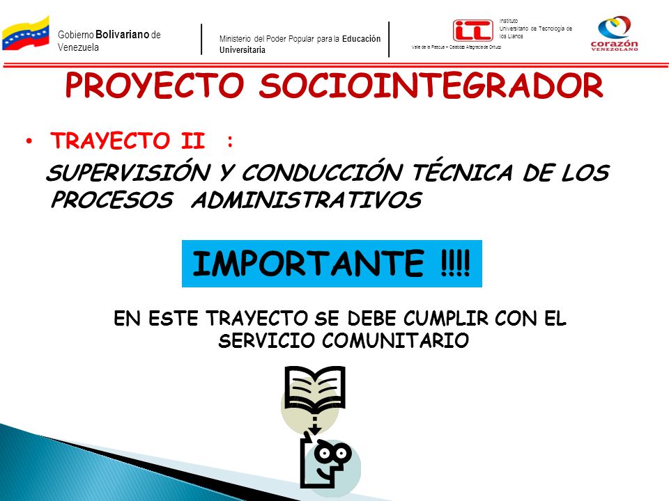 PROYECTO SOCIOINTEGRADOR EN ESTE TRAYECTO SE DEBE CUMPLIR CON EL