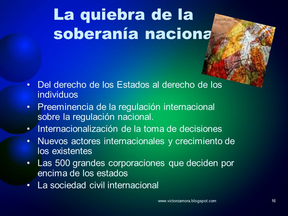 La quiebra de la soberanía nacional