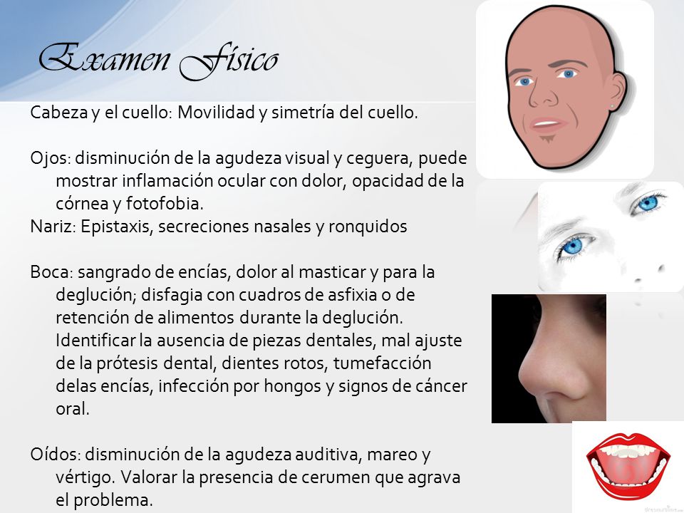 Examen Físico Cabeza y el cuello: Movilidad y simetría del cuello.