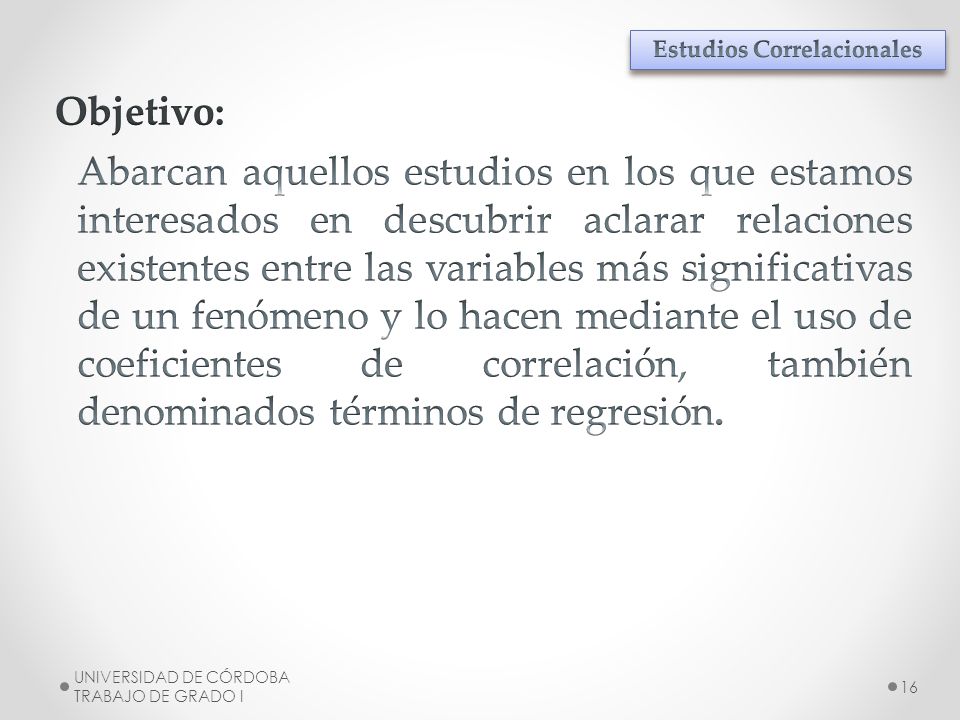 Estudios Correlacionales