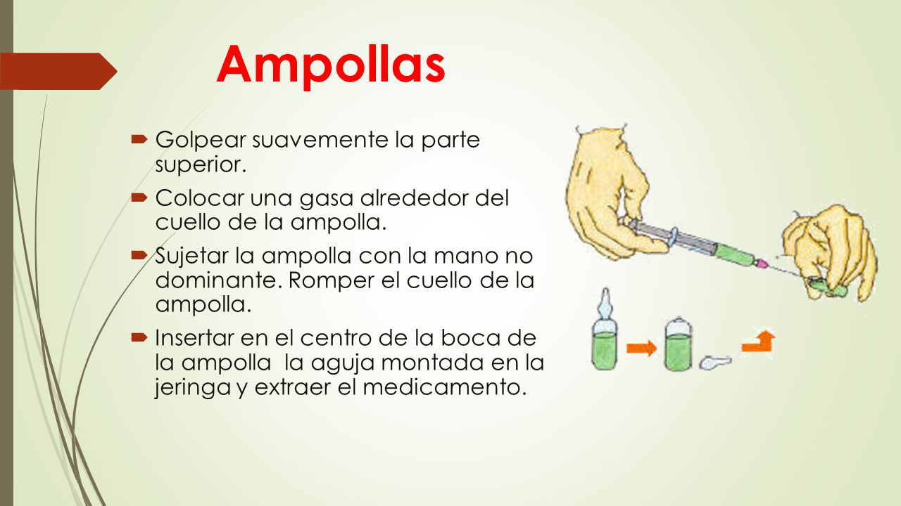 Ampollas Golpear suavemente la parte superior.
