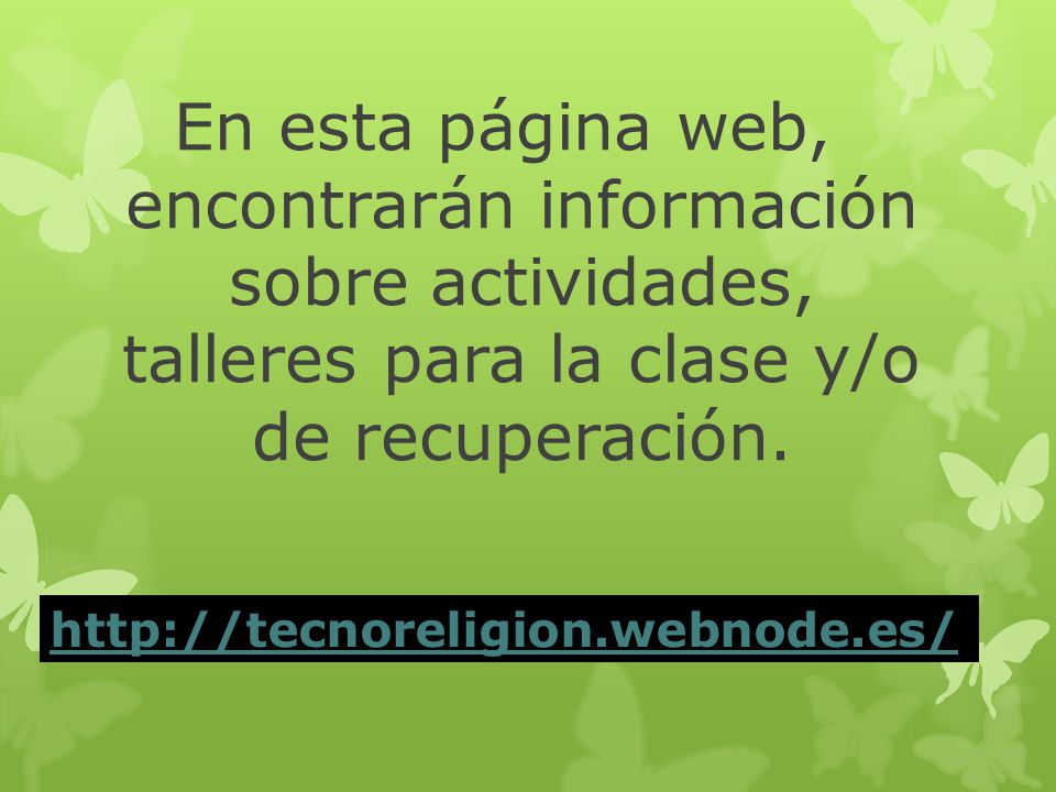En esta página web, encontrarán información sobre actividades, talleres para la clase y/o de recuperación.