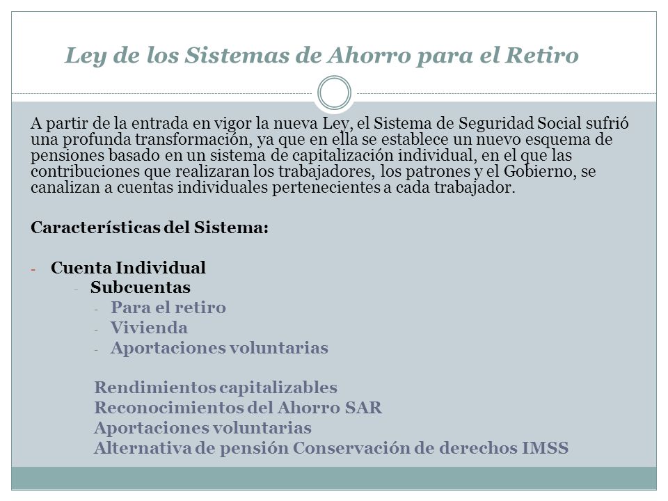 Ley de los Sistemas de Ahorro para el Retiro