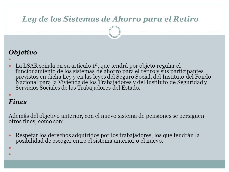 Ley de los Sistemas de Ahorro para el Retiro