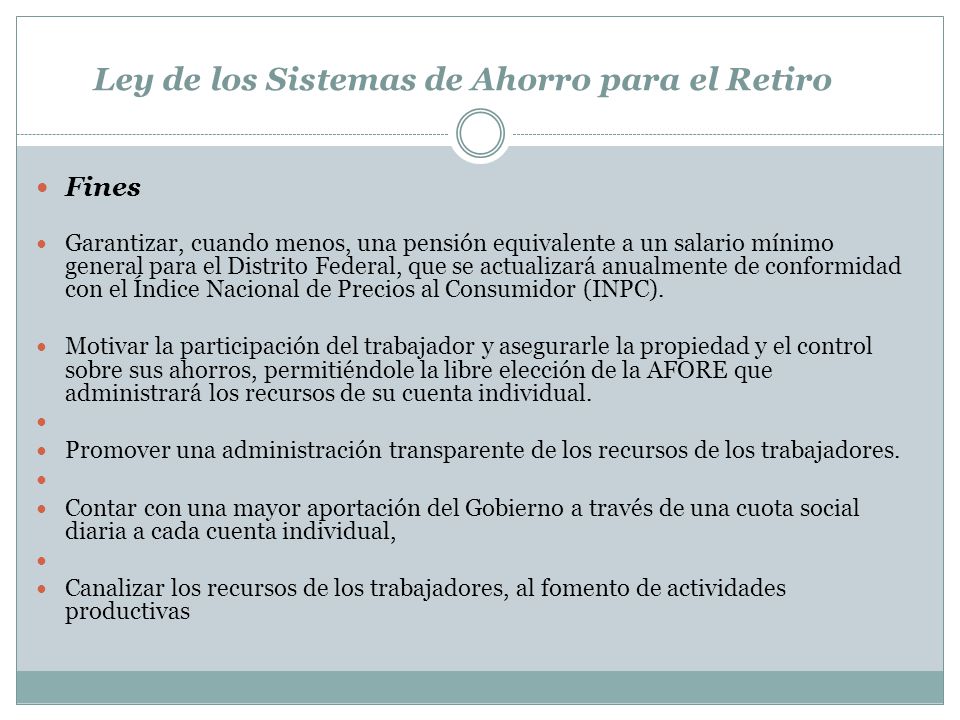 Ley de los Sistemas de Ahorro para el Retiro