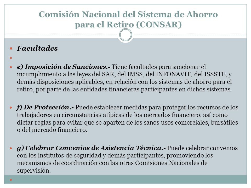 Comisión Nacional del Sistema de Ahorro para el Retiro (CONSAR)