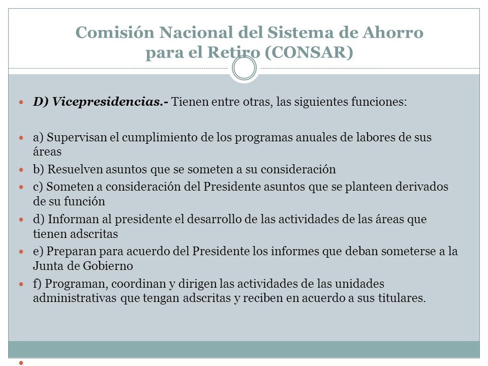 Comisión Nacional del Sistema de Ahorro para el Retiro (CONSAR)