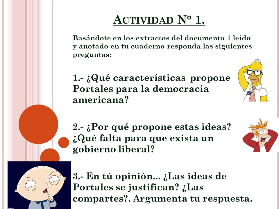 Actividad N° 1. Basándote en los extractos del documento 1 leído y anotado en tu cuaderno responda las siguientes preguntas: