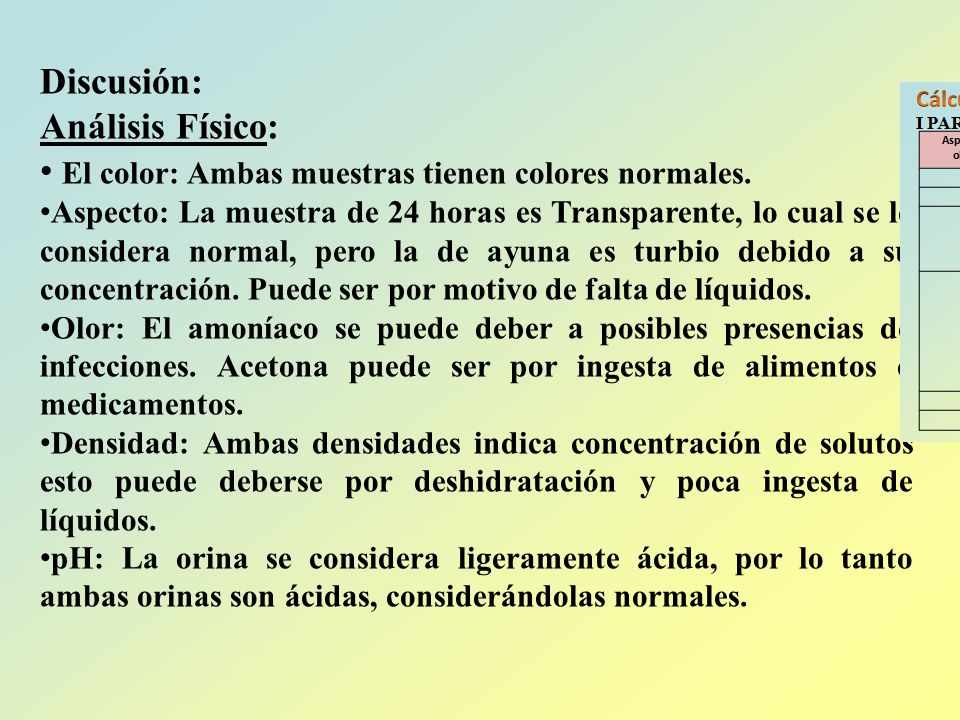 El color: Ambas muestras tienen colores normales.