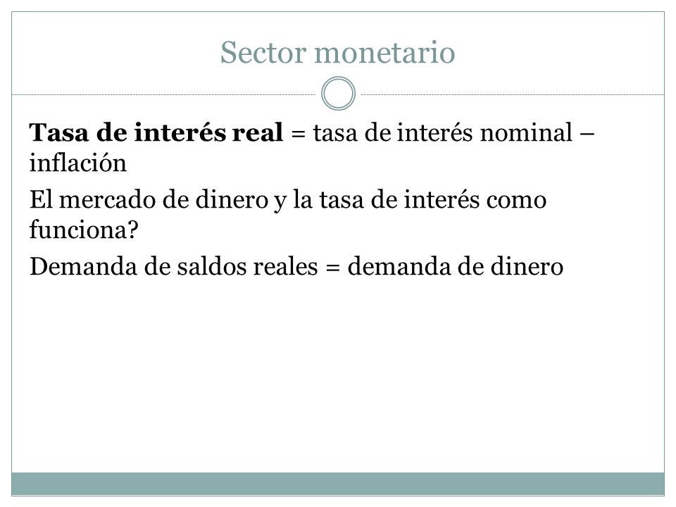 Sector monetario