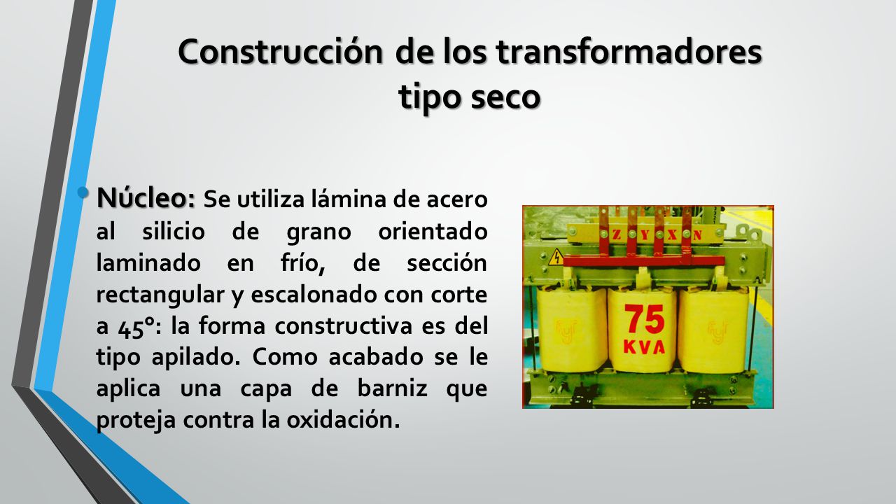 Construcción de los transformadores tipo seco