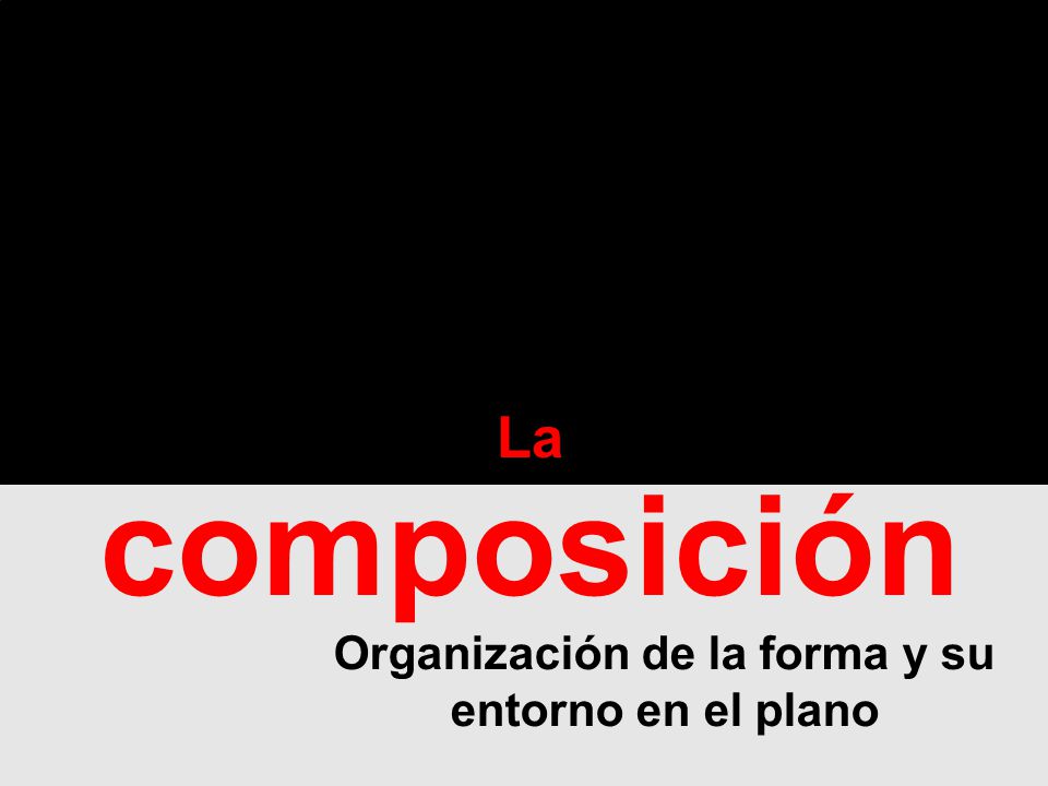 Organización de la forma y su entorno en el plano