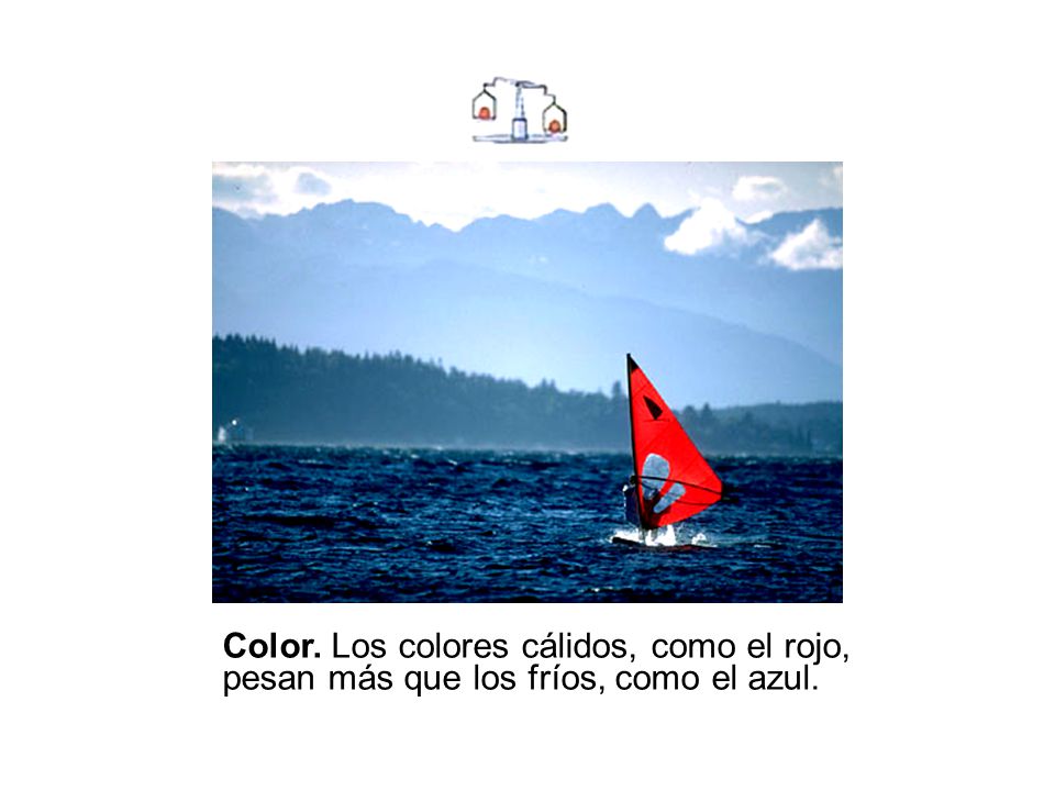 Color. Los colores cálidos, como el rojo,