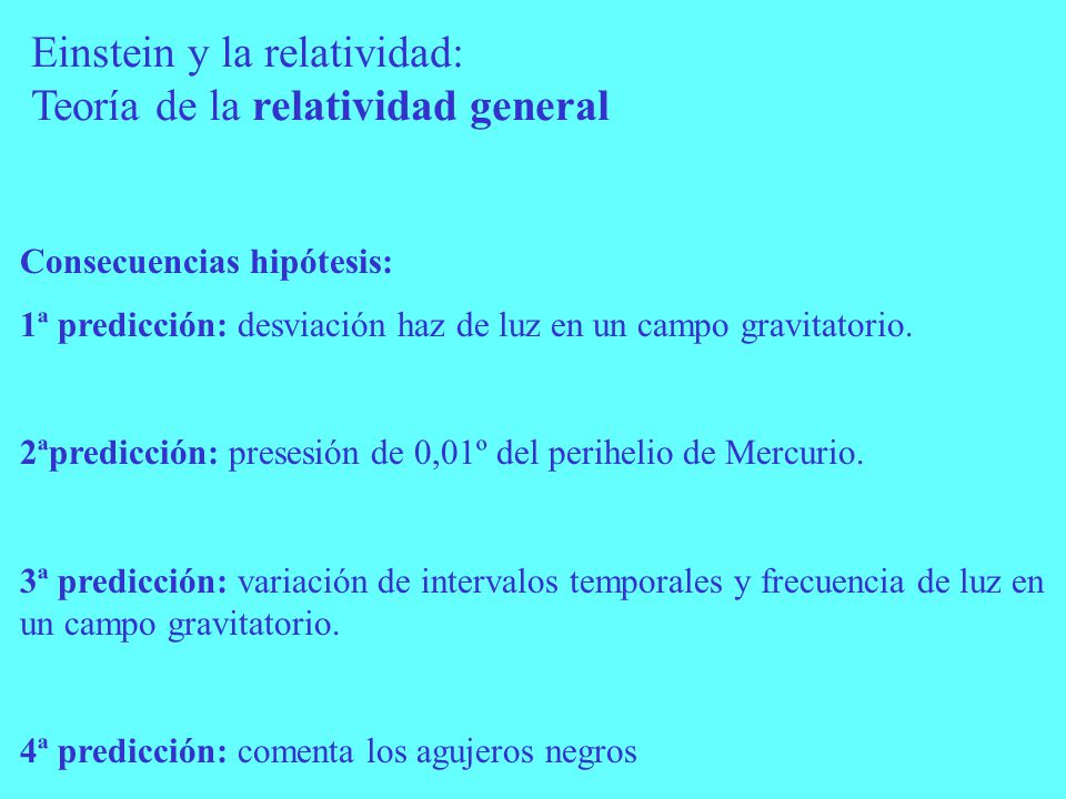 Einstein y la relatividad: Teoría de la relatividad general