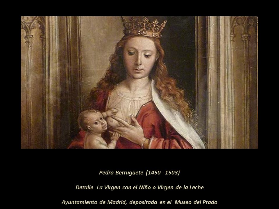 Detalle La Virgen con el Niño o Virgen de la Leche