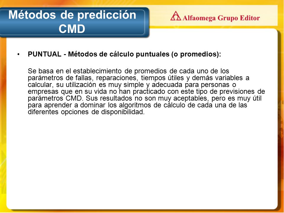 Métodos de predicción CMD